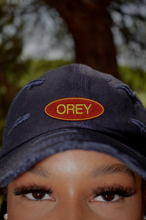 DISTORTED NAVY BLUE OREY HAT