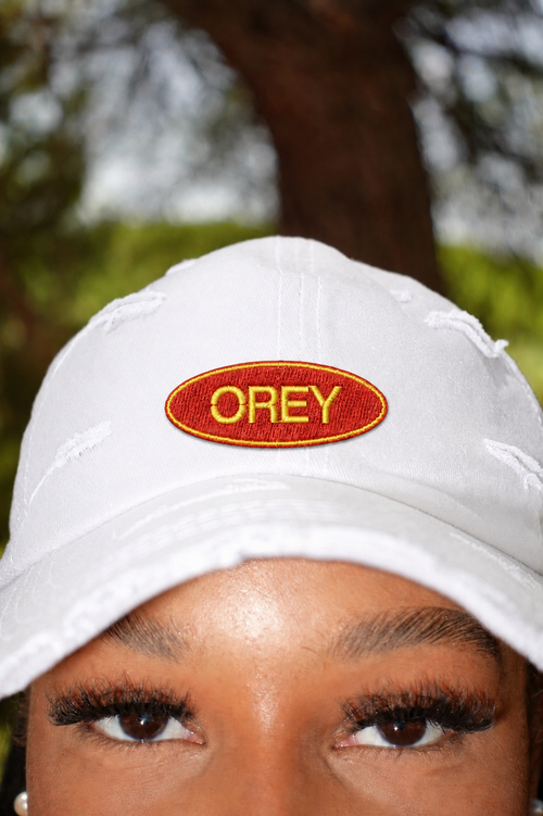 DISTRESSED WHITE OREY HAT