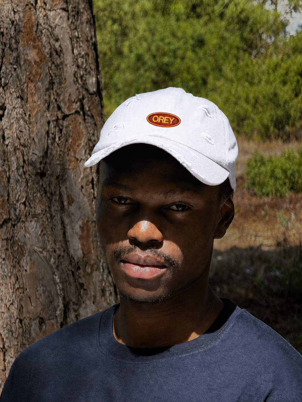 DISTRESSED WHITE OREY HAT