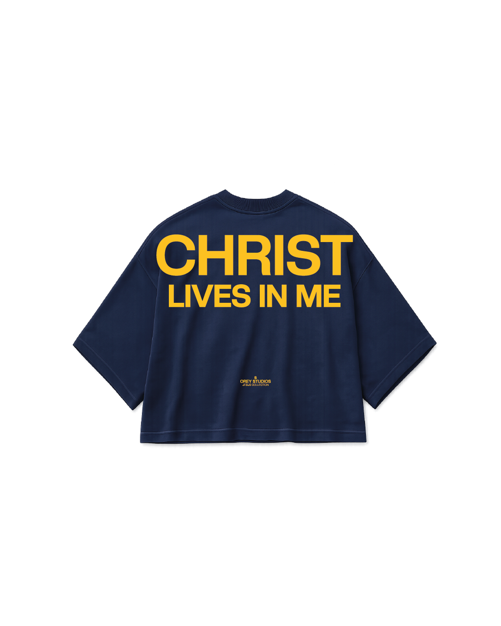 GALATIANS 2:20 NAVY BLUE T-SHIRT