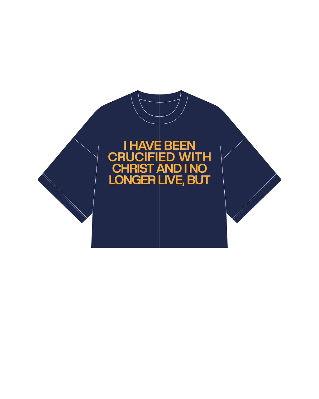 GALATIANS 2:20 NAVY BLUE T-SHIRT