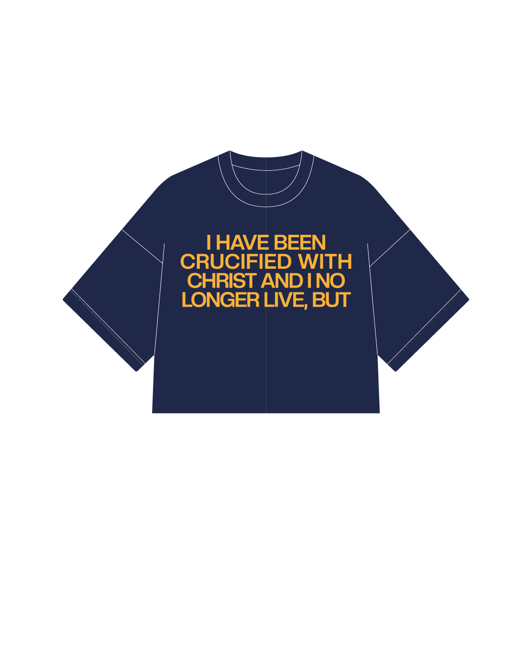 GALATIANS 2:20 NAVY BLUE T-SHIRT