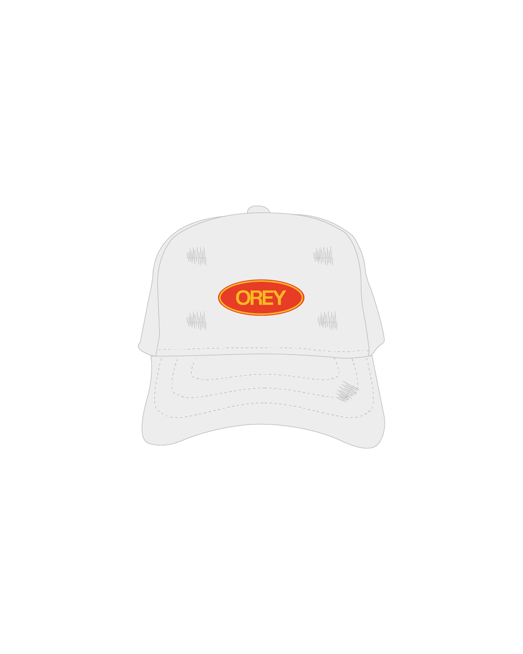 DISTRESSED WHITE OREY HAT