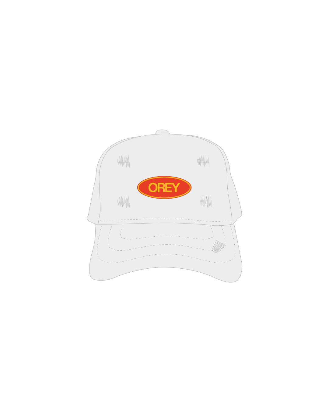 DISTRESSED WHITE OREY HAT